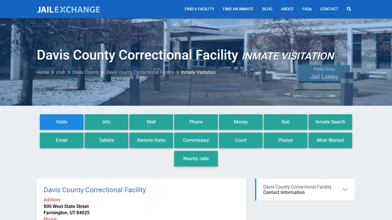 Inmate Visitation - Davis County Correctional Facility, UT - Jail Exchange